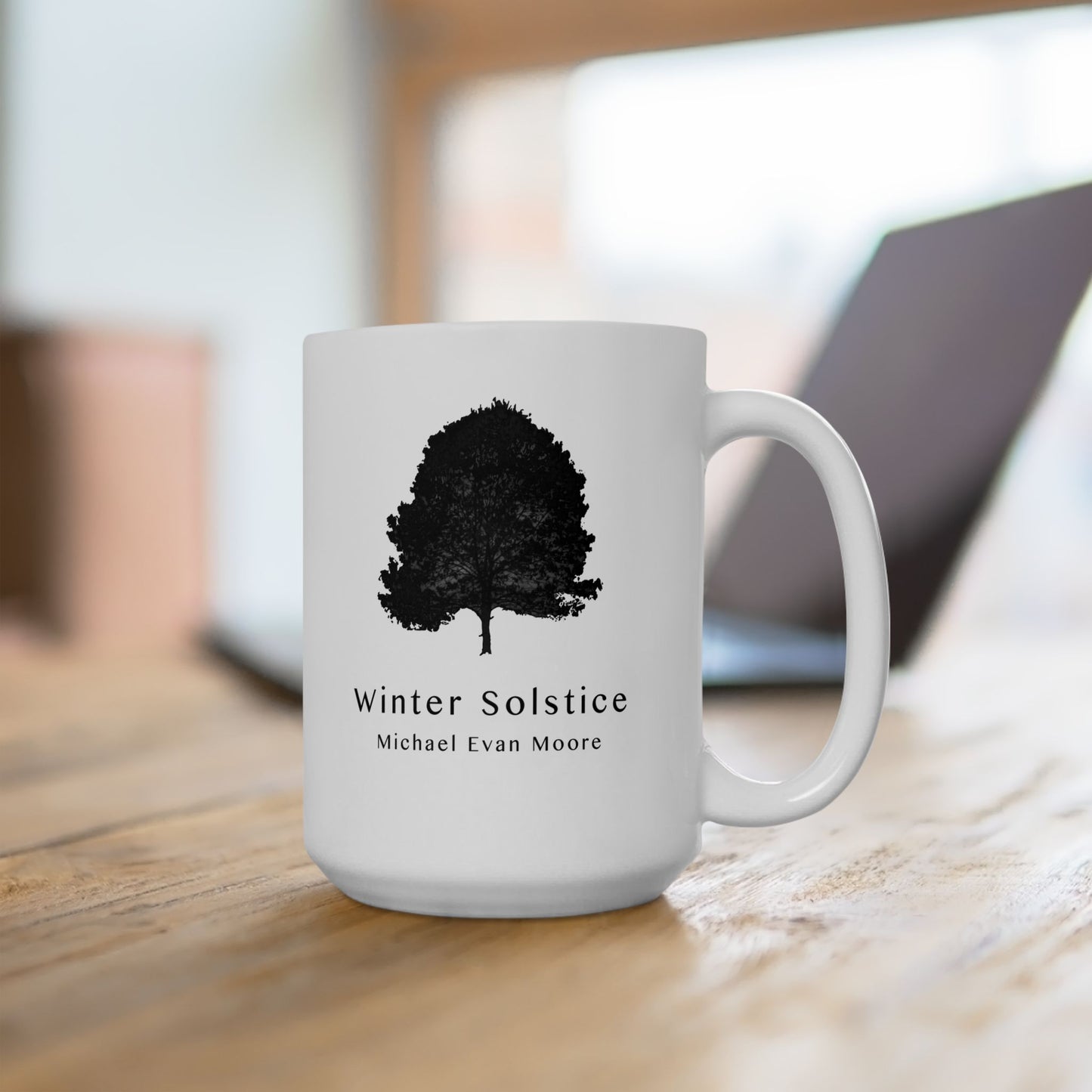 Winter Solstice Ceramic Mug, (11oz, 15oz)(White)