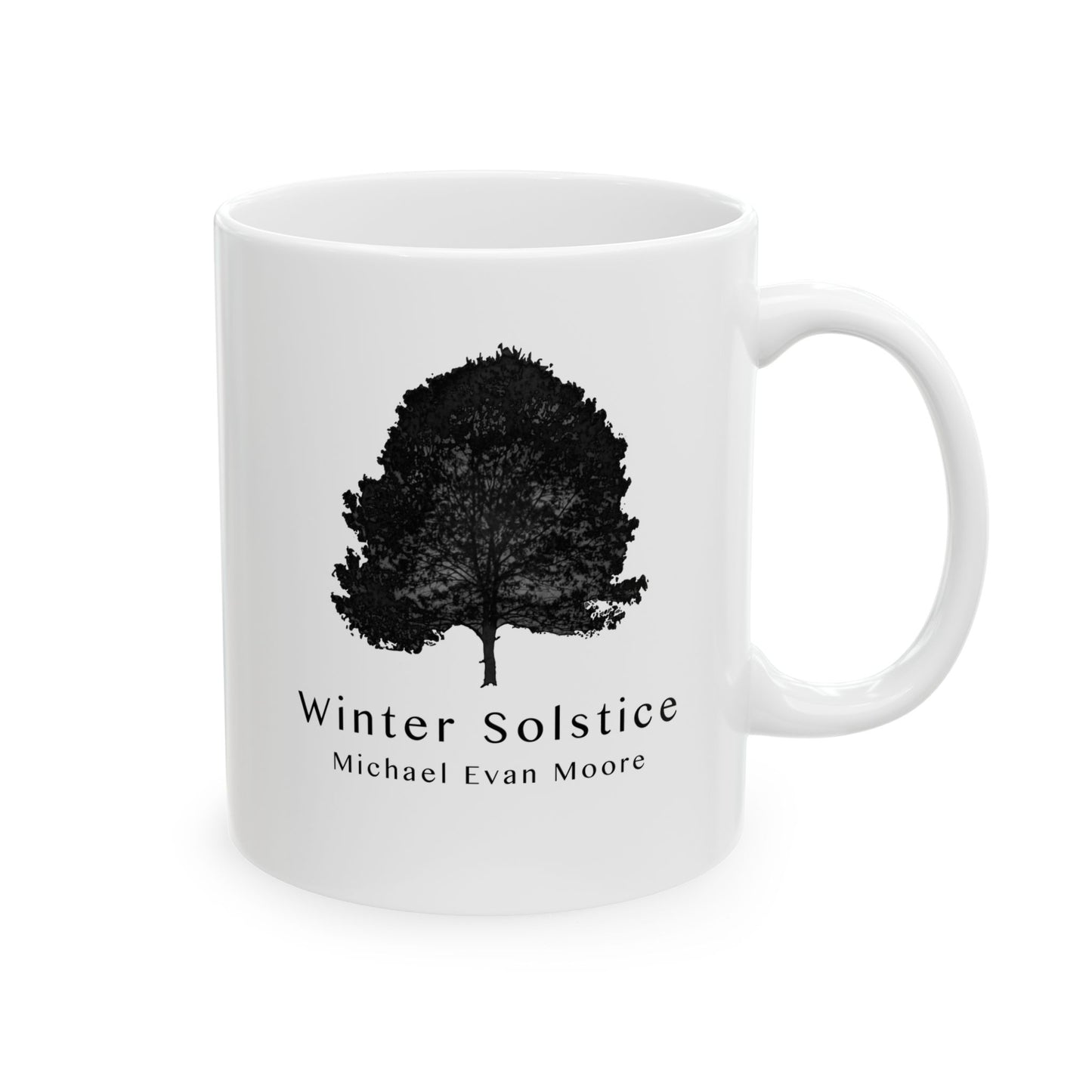 Winter Solstice Ceramic Mug, (11oz, 15oz)(White)